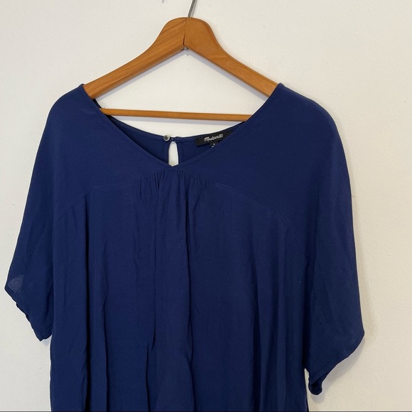 Madewell Blue Dolman Sleeve V Neck Blouse Womens Size Small - Picture 4 of 11